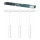 Philips - Полилей на кабел за релсова система EASYLINK 3xGU10/7W/230V 157 cm бял