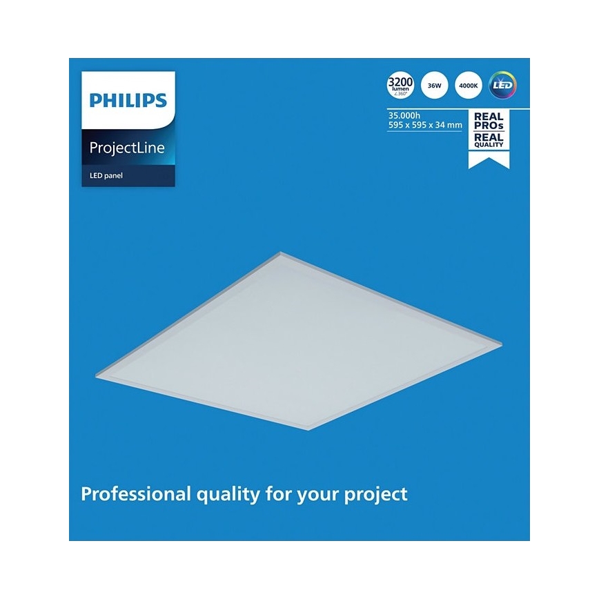 Philips - LED панел за окачен таван PROJECTLINE LED/36W/230V 59,5x59,5 см