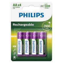 Philips R6B4A210/10 - 4 бр. акумулаторна батерия AA MULTILIFE NiMH/1,2V/2100 mAh