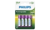 Philips R6B4B260/10 - 4 бр. акумулаторна батерия AA MULTILIFE NiMH/1,2V/2600 mAh
