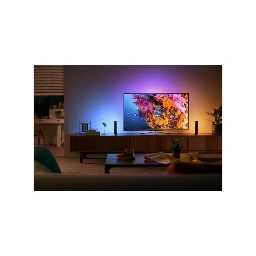 Philips - Удължителен комплект LED RGB Димируема настолна лампа Hue PLAY LED/6W/230V черен