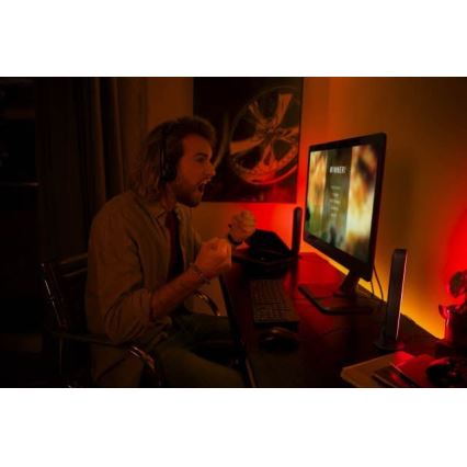 Philips - Удължителен комплект LED RGB Димируема настолна лампа Hue PLAY LED/6W/230V черен