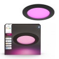 Philips - RGBW LED димируемо вградено осветително тяло за баня Hue SLIM LED/12W/230V 1000-20000K черно IP44