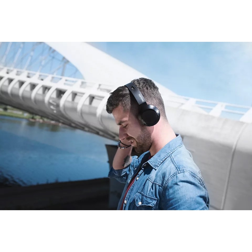 Philips SHB3075BK/00 - Безжични слушалки с Bluetooth BASS черни
