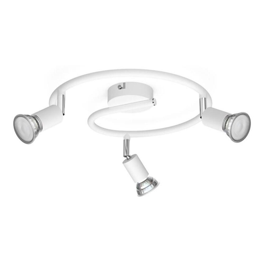 Philips - Спот 3xGU10/50W/230V бял