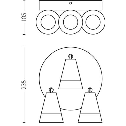 Philips - Спот CLEFT 3xGU10/5W/230V