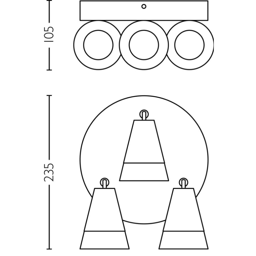 Philips - Спот CLEFT 3xGU10/5W/230V