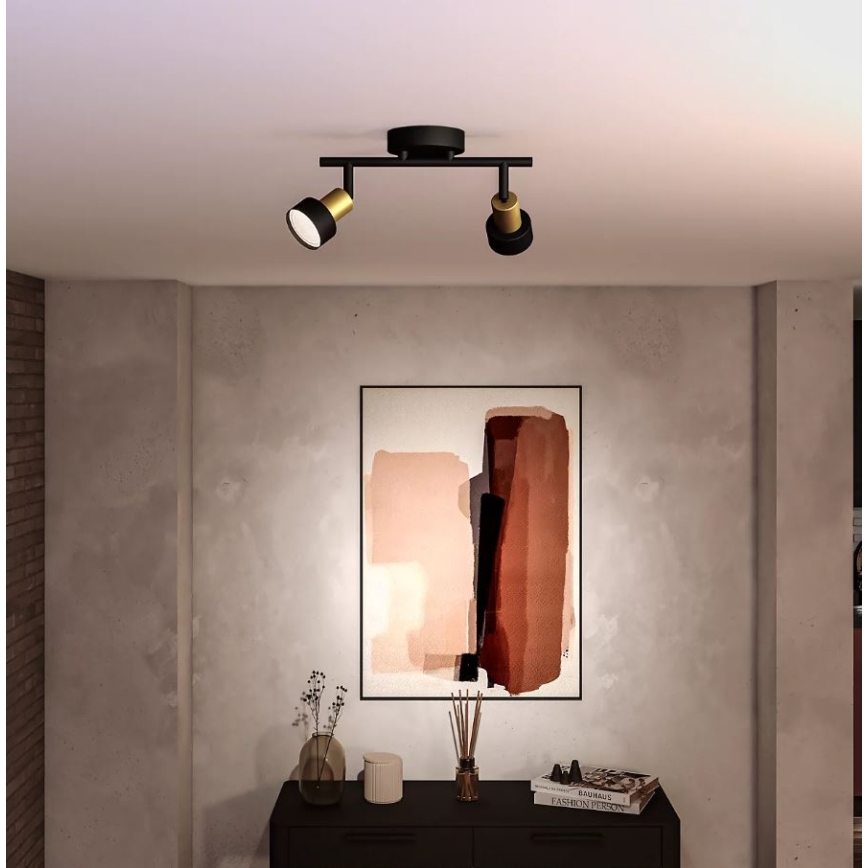 Philips - Спот CONDUIT 2xGU10/5W/230V черен/месинг