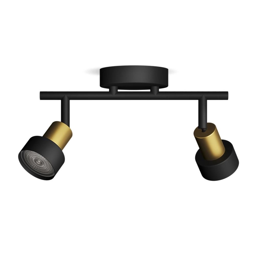 Philips - Спот CONDUIT 2xGU10/5W/230V черен/месинг