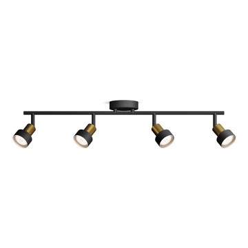 Philips - Спот CONDUIT 4xGU10/5W/230V черен/месинг
