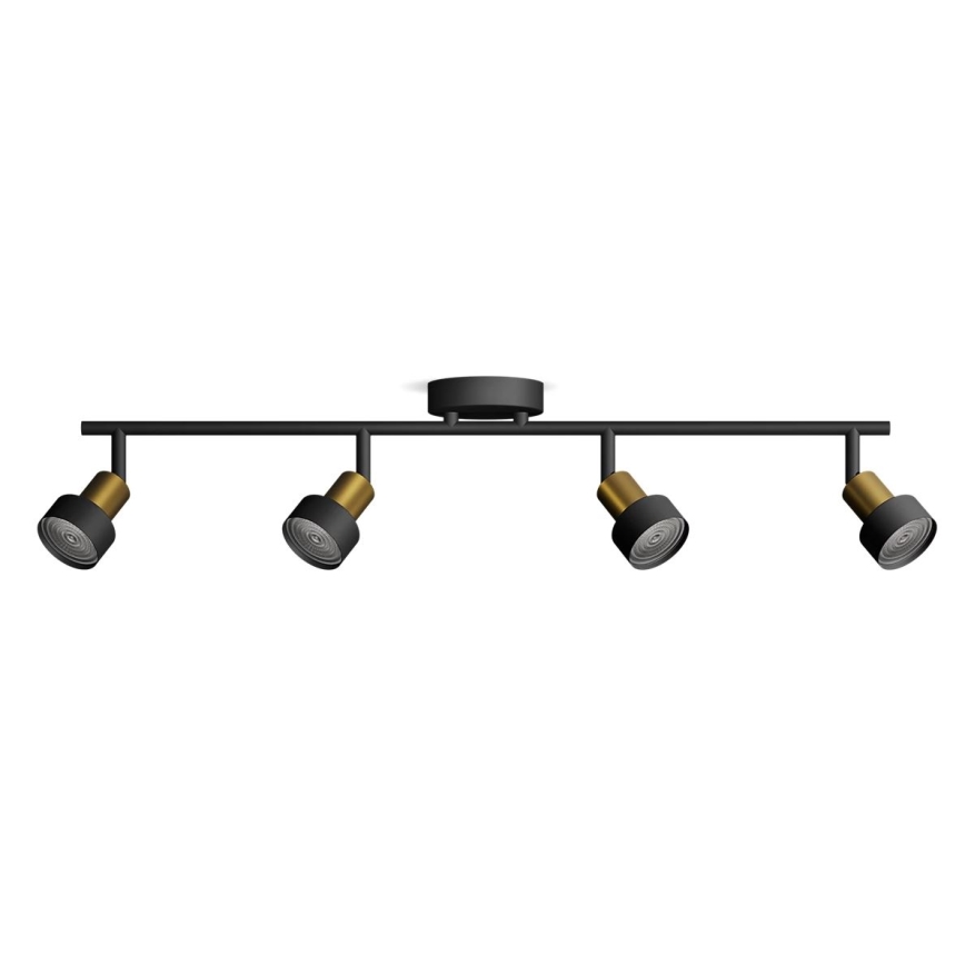 Philips - Спот CONDUIT 4xGU10/5W/230V черен/месинг