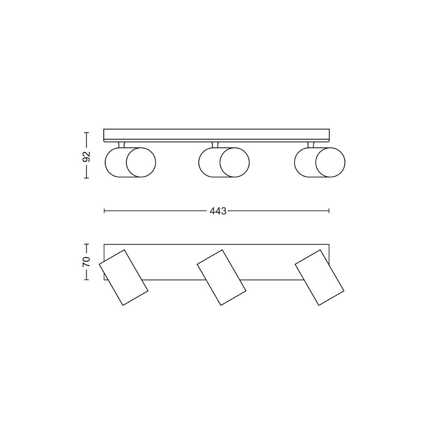 Philips - Спот KOSIPO 3xGU10/5,5W/230V бял