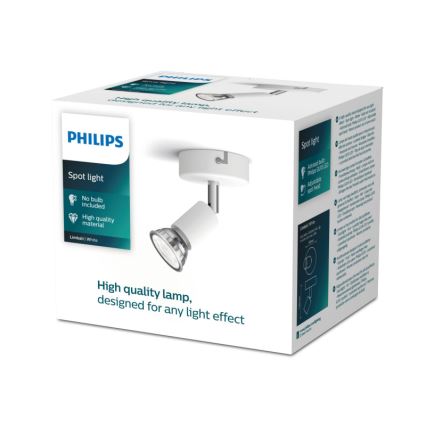 Philips - Спот 1xGU10/50W/230V бял