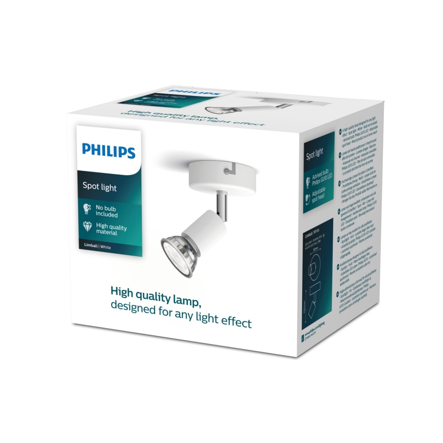 Philips - Спот 1xGU10/50W/230V бял