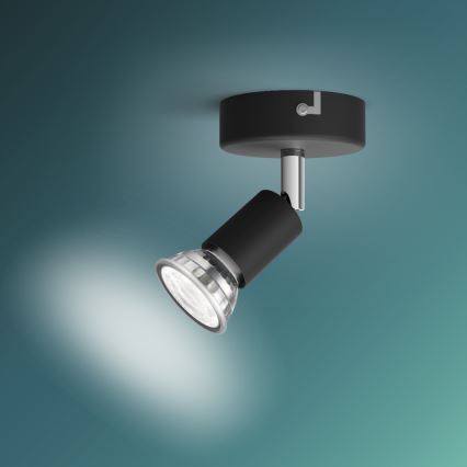 Philips - Спот 1xGU10/50W/230V черен