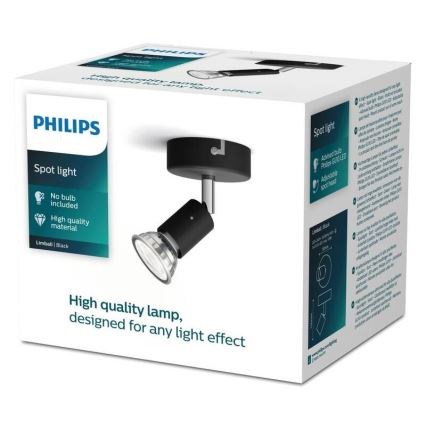 Philips - Спот 1xGU10/50W/230V черен