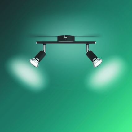 Philips - Спот 2xGU10/50W/230V черен