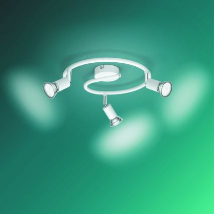 Philips - Спот 3xGU10/50W/230V бял