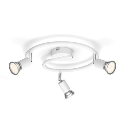 Philips - Спот 3xGU10/50W/230V бял