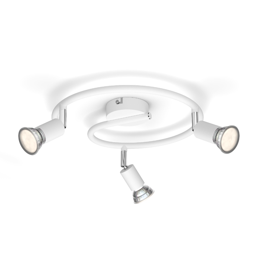 Philips - Спот 3xGU10/50W/230V бял
