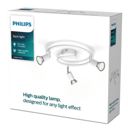 Philips - Спот 3xGU10/50W/230V бял