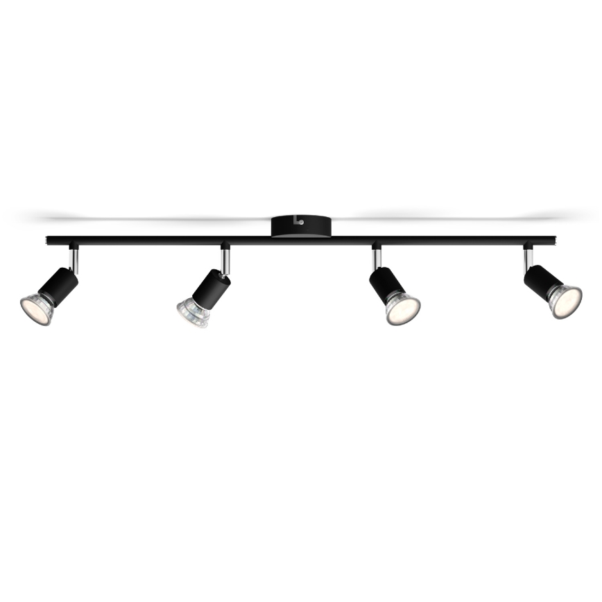 Philips - Спот 4xGU10/50W/230V черен