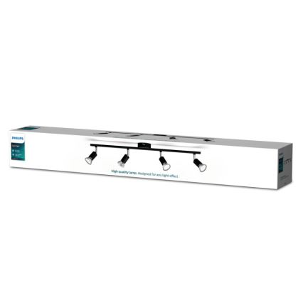 Philips - Спот 4xGU10/50W/230V черен