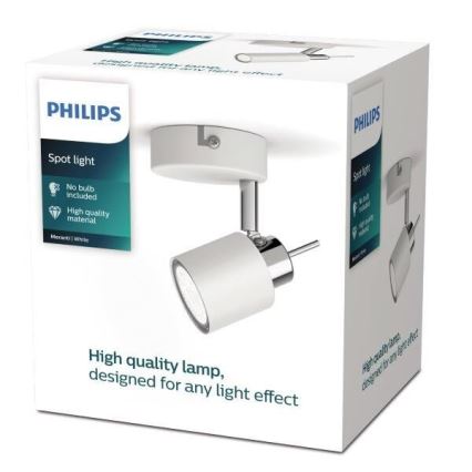 Philips - Спот 1xGU10/35W/230V бял