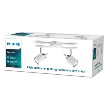 Philips - Спот 2xGU10/35W/230V бял