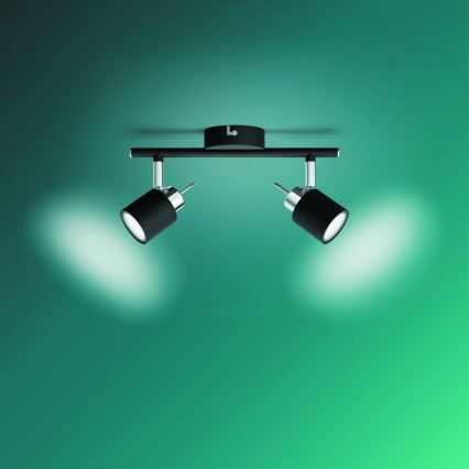 Philips - Спот 2xGU10/35W/230V черен