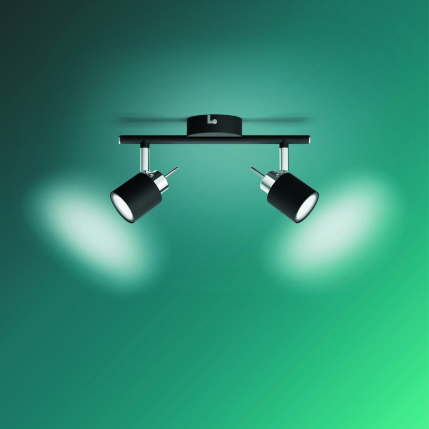 Philips - Спот 2xGU10/35W/230V черен