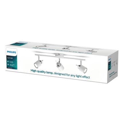 Philips - Спот 3xGU10/35W/230V бял