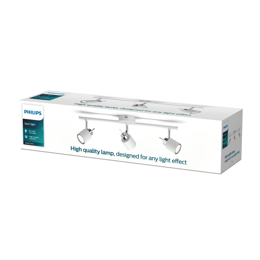 Philips - Спот 3xGU10/35W/230V бял