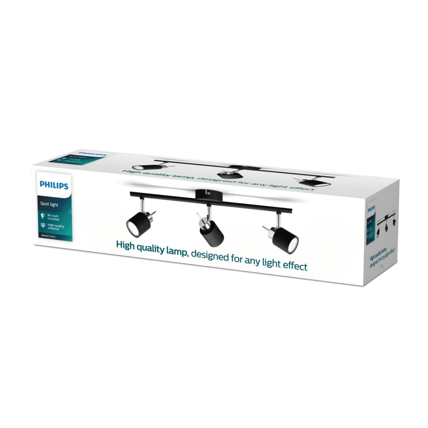 Philips - Спот 3xGU10/35W/230V черен