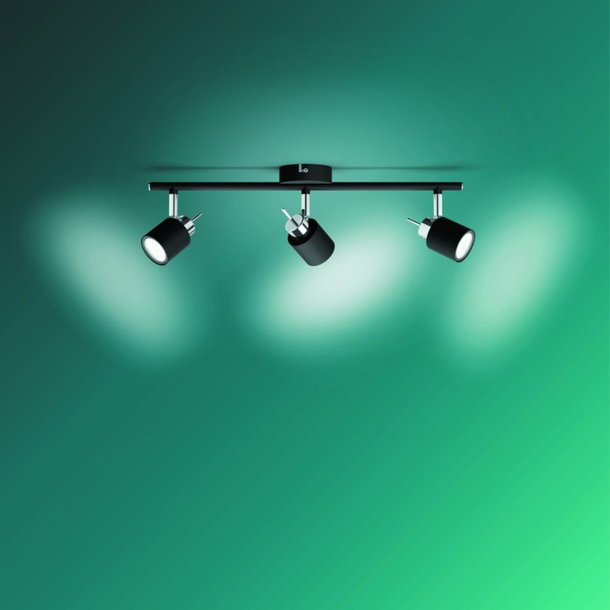 Philips - Спот 3xGU10/35W/230V черен