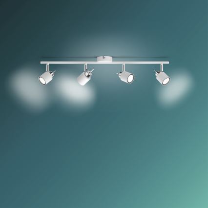 Philips - Спот 4xGU10/35W/230V бял