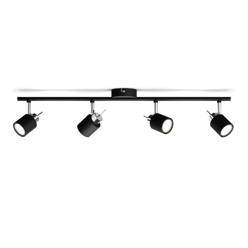 Philips - Спот 4xGU10/35W/230V черен