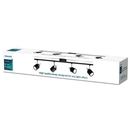 Philips - Спот 4xGU10/35W/230V черен