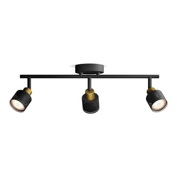 Philips - Спот NIALL 3xGU10/5W/230V черен/месинг