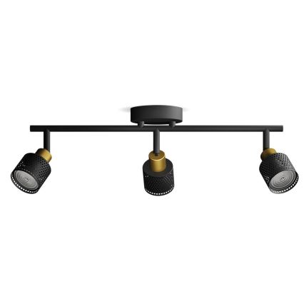 Philips - Спот NIALL 3xGU10/5W/230V черен/месинг