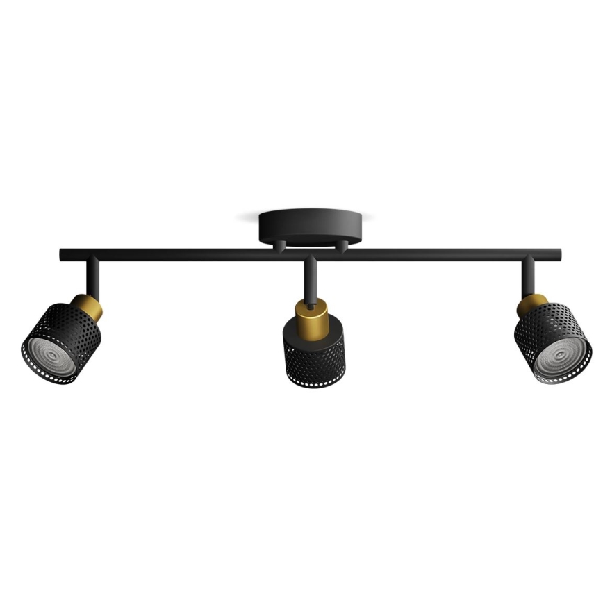 Philips - Спот NIALL 3xGU10/5W/230V черен/месинг