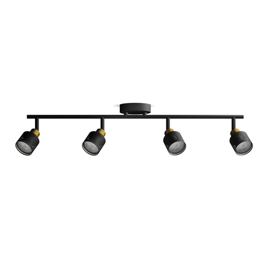 Philips - Спот NIALL 4xGU10/5W/230V черен/месинг