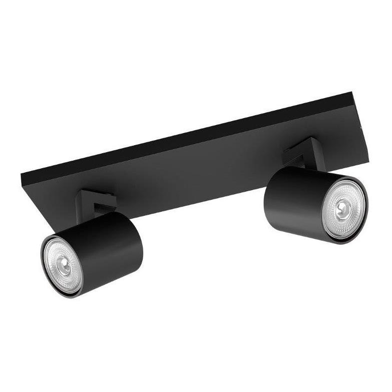 Philips - Спот RUNNER 2xGU10/20W/230V черен