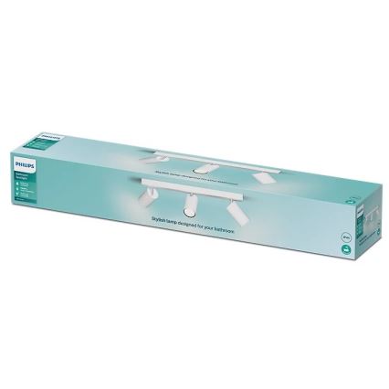 Philips - Спот за баня IDRIS 3xGU10/5W/230V IP44 бял