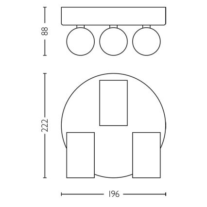Philips - Спот за баня IDRIS 3xGU10/5W/230V IP44 черен/златист