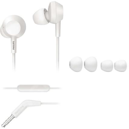 Philips TAE4105WT/00 - Earphones с микрофон JACK 3,5 mm бял