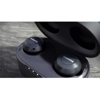 Philips TAT8505BK/00 - Безжични слушалки IPX4 2x 55 mAh + 560 mAh черни