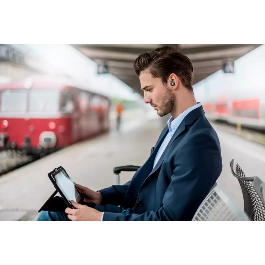 Philips TAT8505BK/00 - Безжични слушалки IPX4 2x 55 mAh + 560 mAh черни