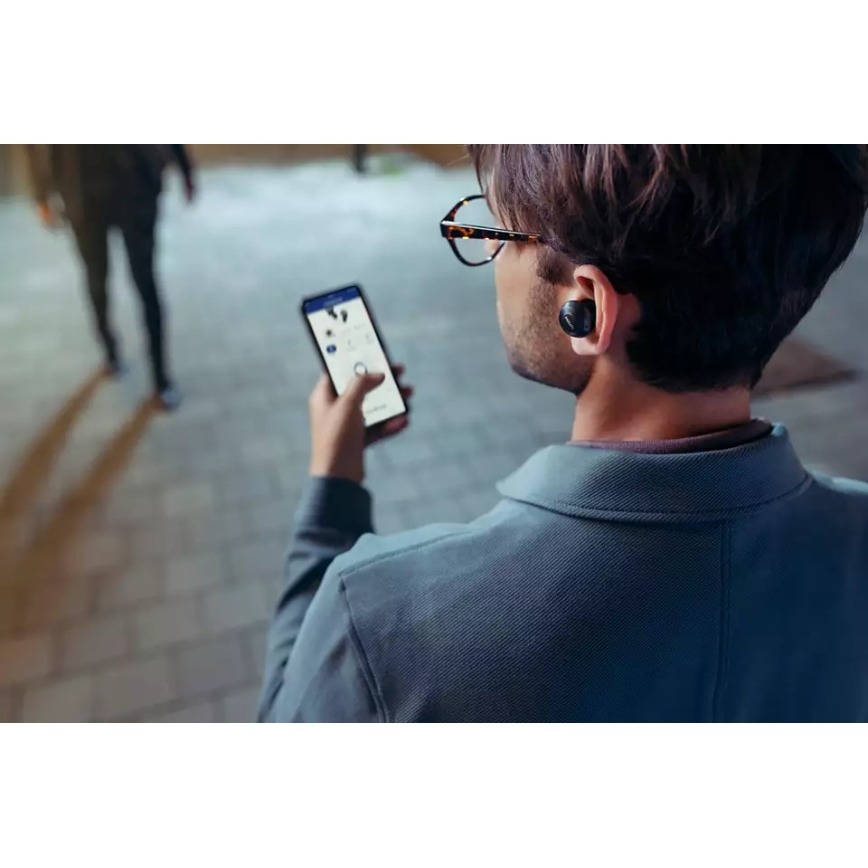 Philips TAT8505BK/00 - Безжични слушалки IPX4 2x 55 mAh + 560 mAh черен