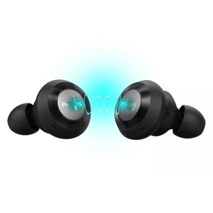 Philips TAT8505BK/00 - Безжични слушалки IPX4 2x 55 mAh + 560 mAh черен